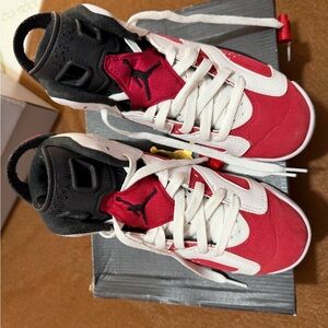 Nike Kids Black, Red, and White Sneakers